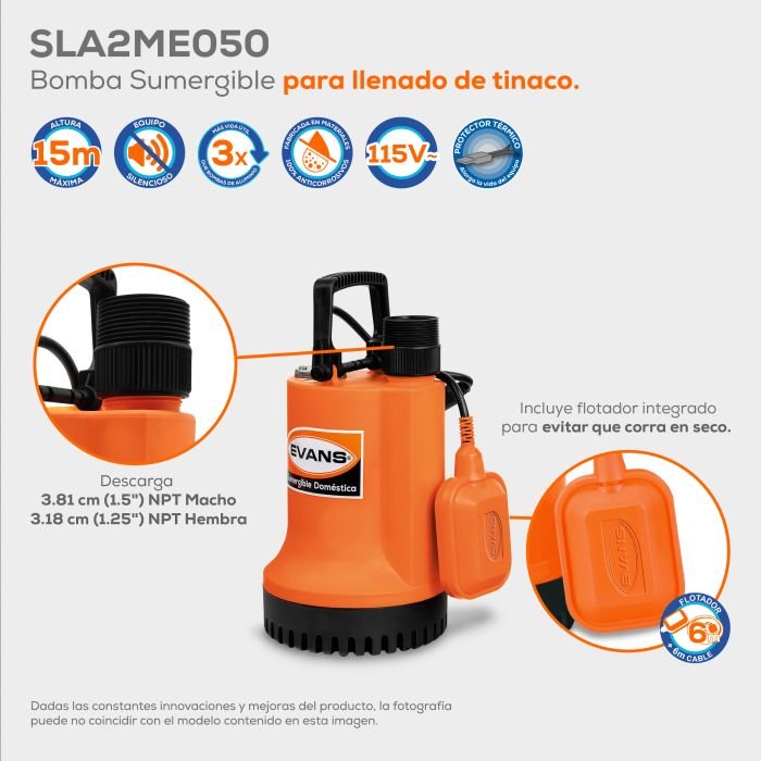 Bomba sumergible 60LPM 1/2Hp. - Image 3