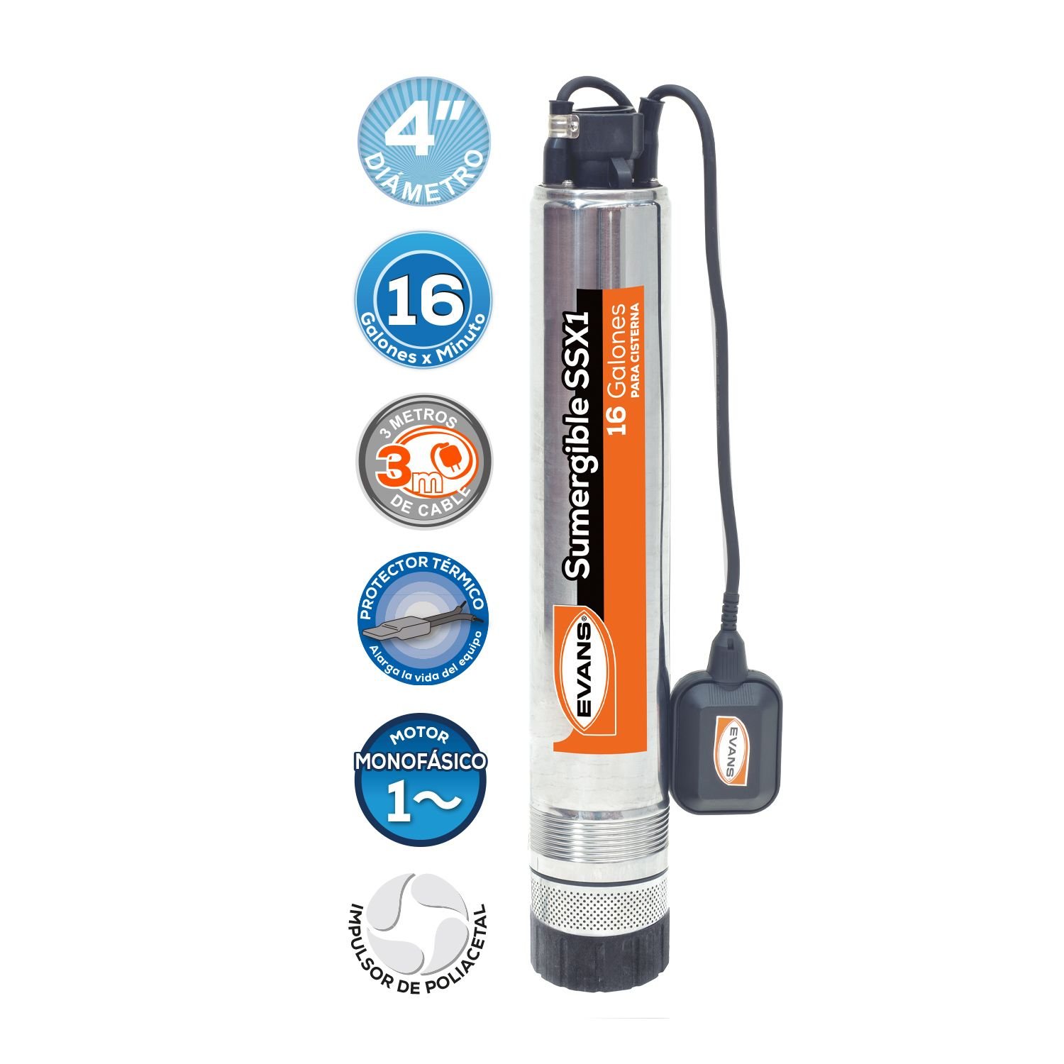 Bomba para Cisterna 1 Hp 220V - Image 2