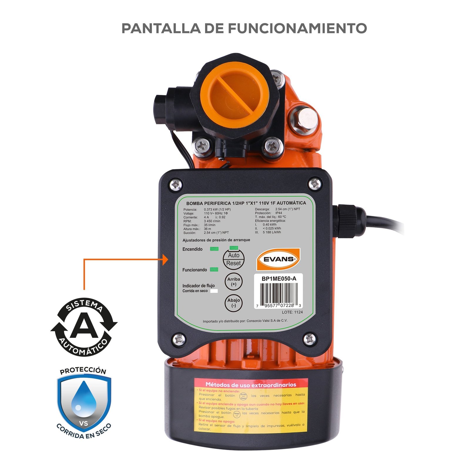 Bomba Evans 1/2Hp automática - Image 5