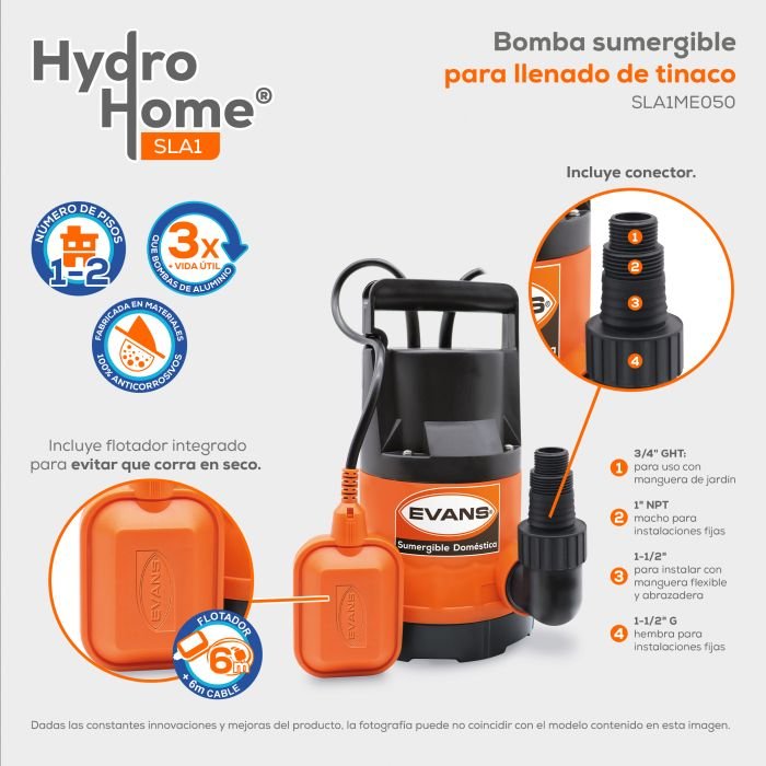 Bomba sumergible 90LPM 1/2Hp. - Image 4